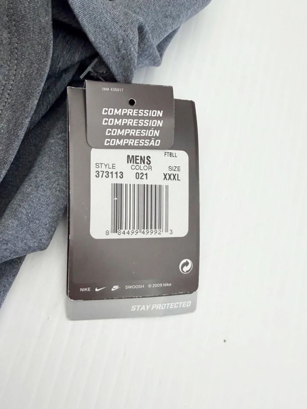 Nike Pro Combat Dri-Fit Compression Padded Gray Athletic T Shirt Top